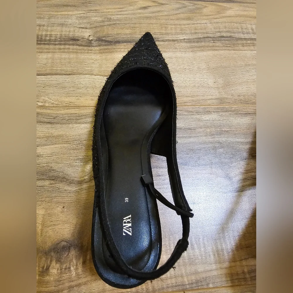 Zara SLINGBACK FABRIC HEELS - Picture 11 of 16